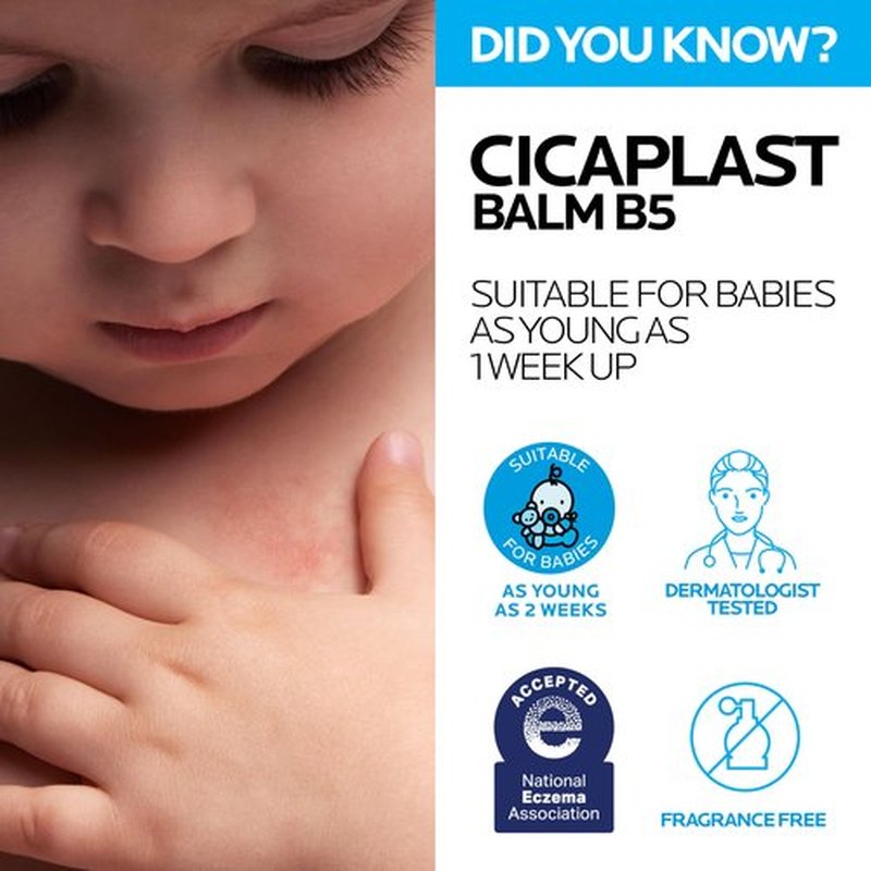 La Roche-Posay Cicaplast Balm B5+, Madecassoside + Shea Butter + Vitamin B5 Panthenol, Healing Ointment & Therapeutic Multi Purpose Calming Cream for Dry & Irritated Skin, Paraben Free, 100ml
