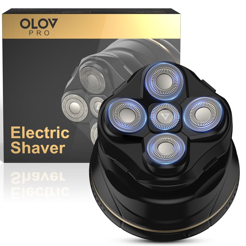 Head Shaves for Bald Men, Detachable Bald Head Shaver, IPX6 Waterproof Rotary Shavers, Electric Shavers Razor with Type-C Charge, Cordless Wet/Dry Skull & Bald Head Razor