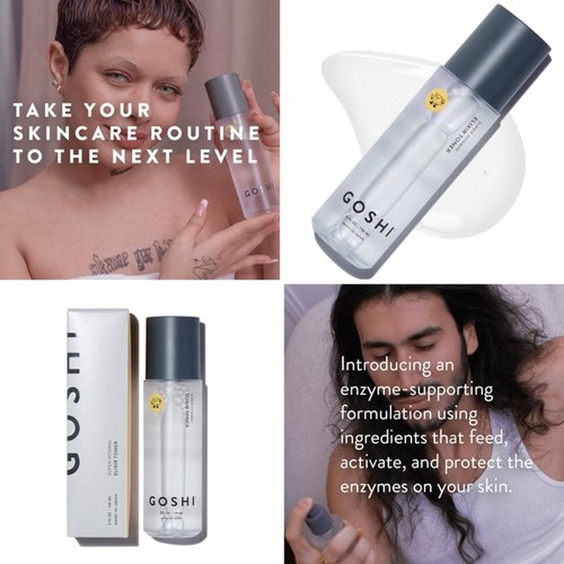 GOSHI Super Vitamin Elixir Toner for All Skin Types 5 fl. oz - Nourishing Face Toner Spray Infused with Vitamin E, Cold-Pressed Sesame Oil, Wild Thyme and More Plant Extracts - Made in Japan