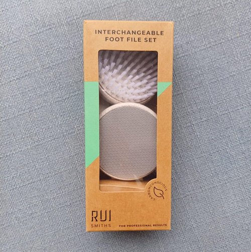 Rui Smiths CarbonConscious Pedicure Grooming Set for Smooth Skin and Soles | Includes Interchangeable Foot File, Pumice and Cleaning Brush Attachments | Made with Wheat Straw Bioplastic
