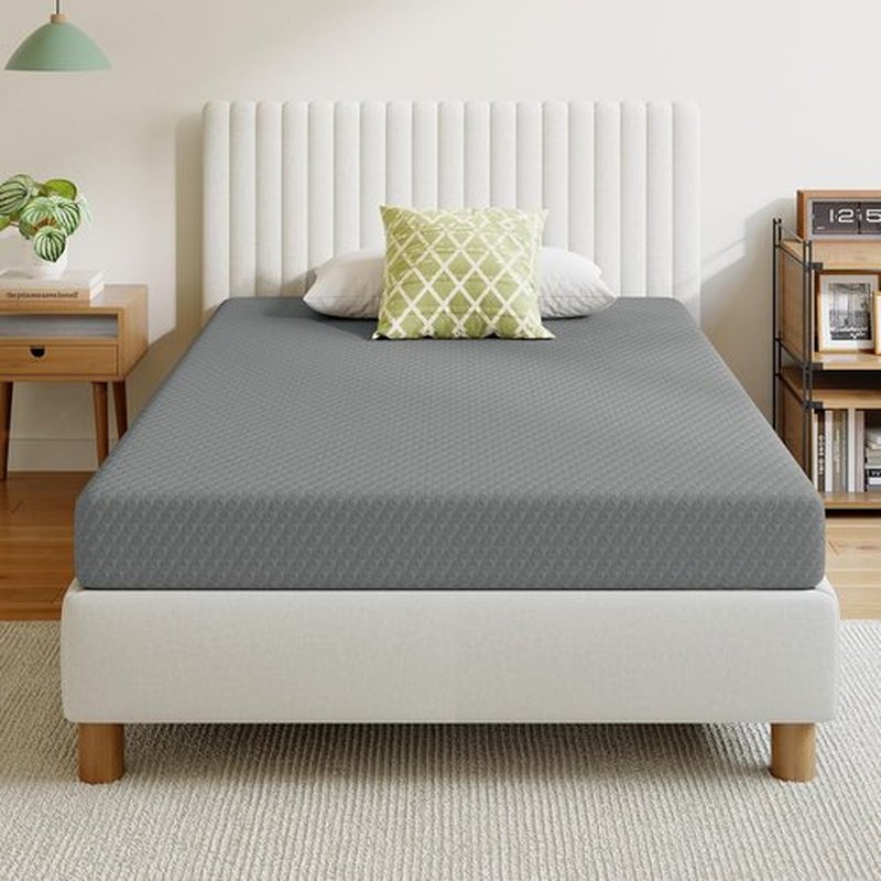 Novilla 8 Inch Twin Mattress - Cooling Memory Foam for Quick Sleep & Pressure Relief | Grey