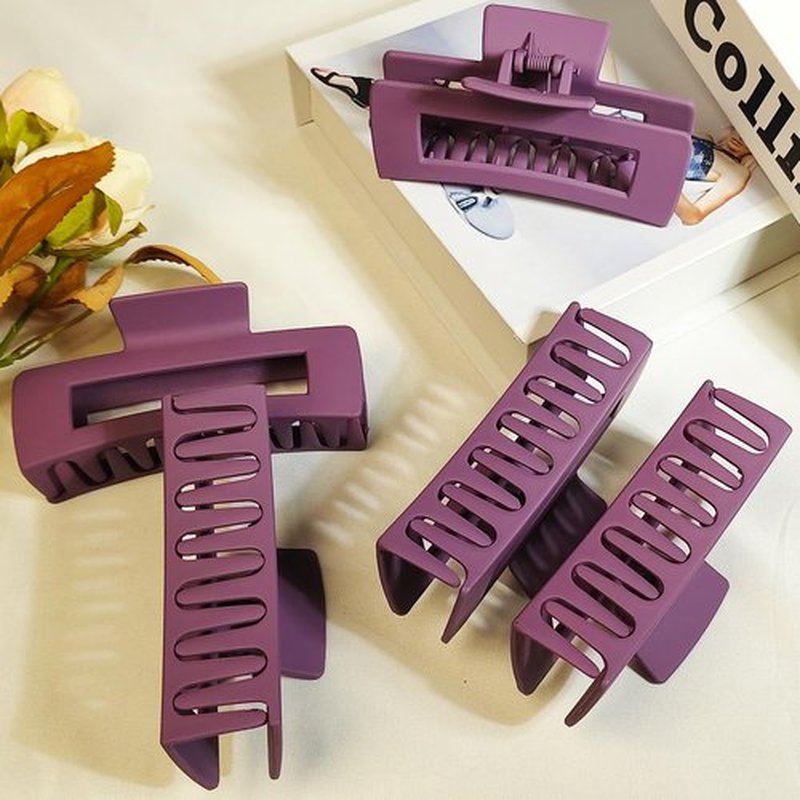 18 Pack Hair Claw Clips,Hair Clips For Women,Large Hair Claw Clips For Thick Hair,Nonslip Matte Hair Clips Hair Accessories Women Girl Birthday Christmas Gift (18 Pack Purple)