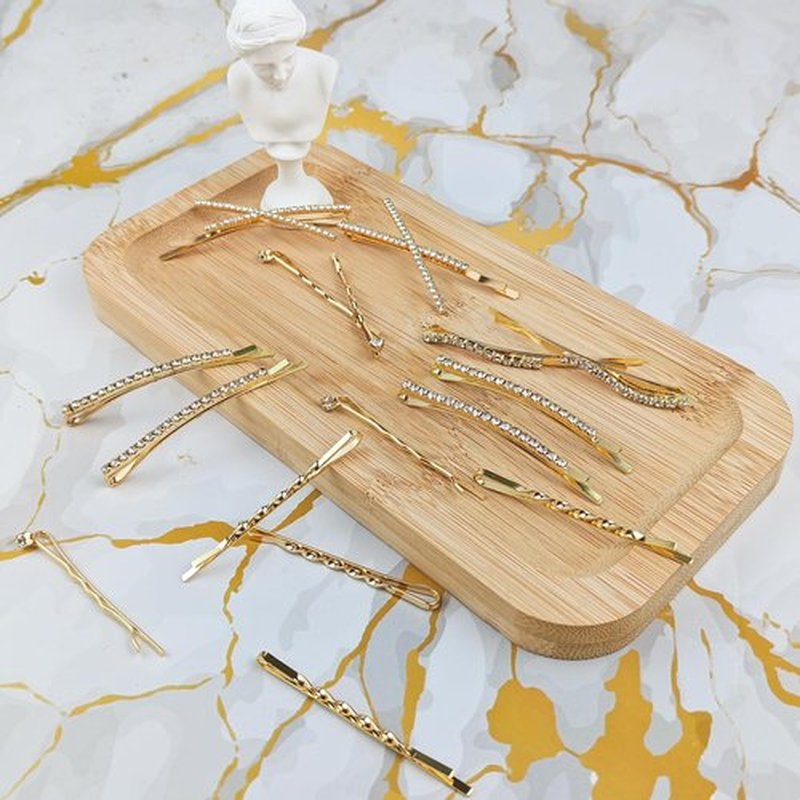 16 Pieces Gold Rhinestone Bobby Pins Set Delicate Decorative Fancy Crystal Hair Clips Shiny Fancy Metal Barrettes, I S X Shaped Diamond Hair Accessories for Women Ladies Girls Wedding Prom Party