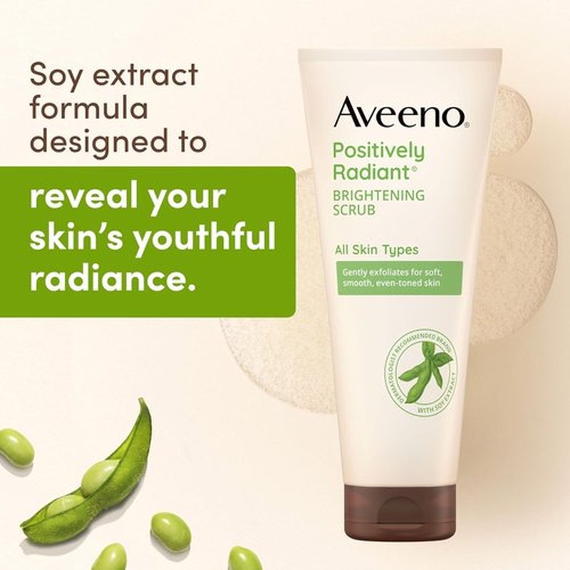 Aveeno Positively Radiant Exfoliating Facial Scrub - Brightens Skin Tone & Texture | 5 oz