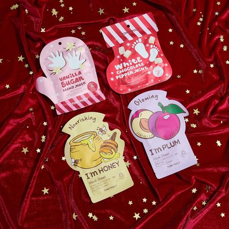 TONYMOLY Head to Toe Mask Set - 4-Piece Hydrating & Nourishing Face, Hand, & Foot Masks | Perfect Holiday Gift