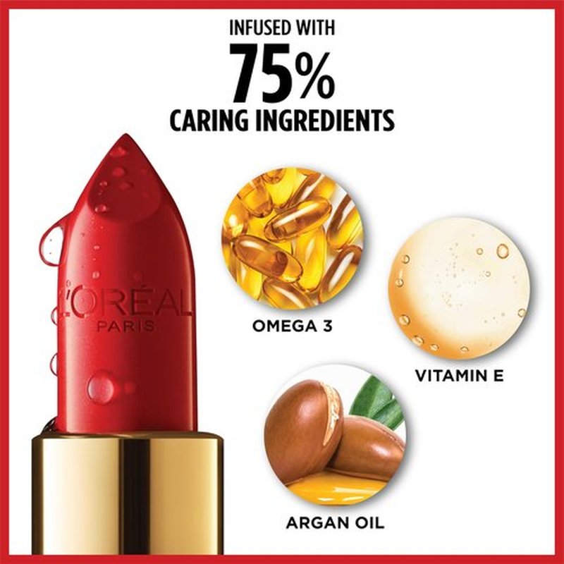 L'Oreal Paris Colour Riche Original Creamy,Hydrating Satin Lipstick with Argan Oil and Vitamin E,Bronzine,(Pack of 2)