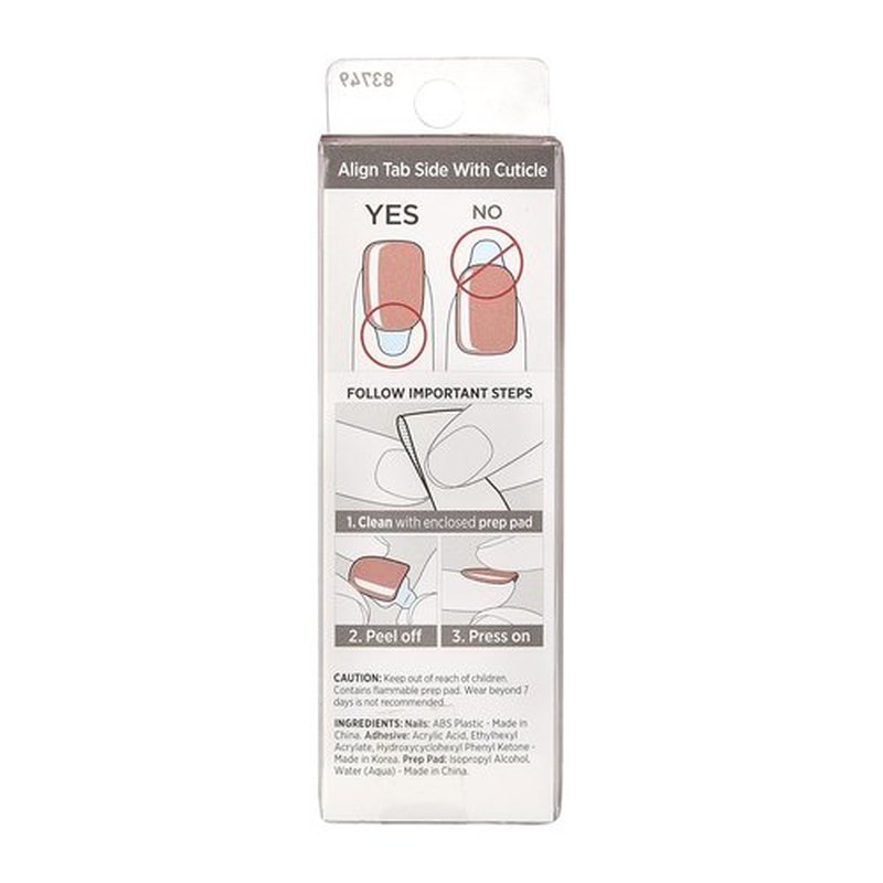 KISS imPRESS Press-On Nails - No Glue, 'Sandbox' Pink, Short Squoval Shape, 30 Nails Included