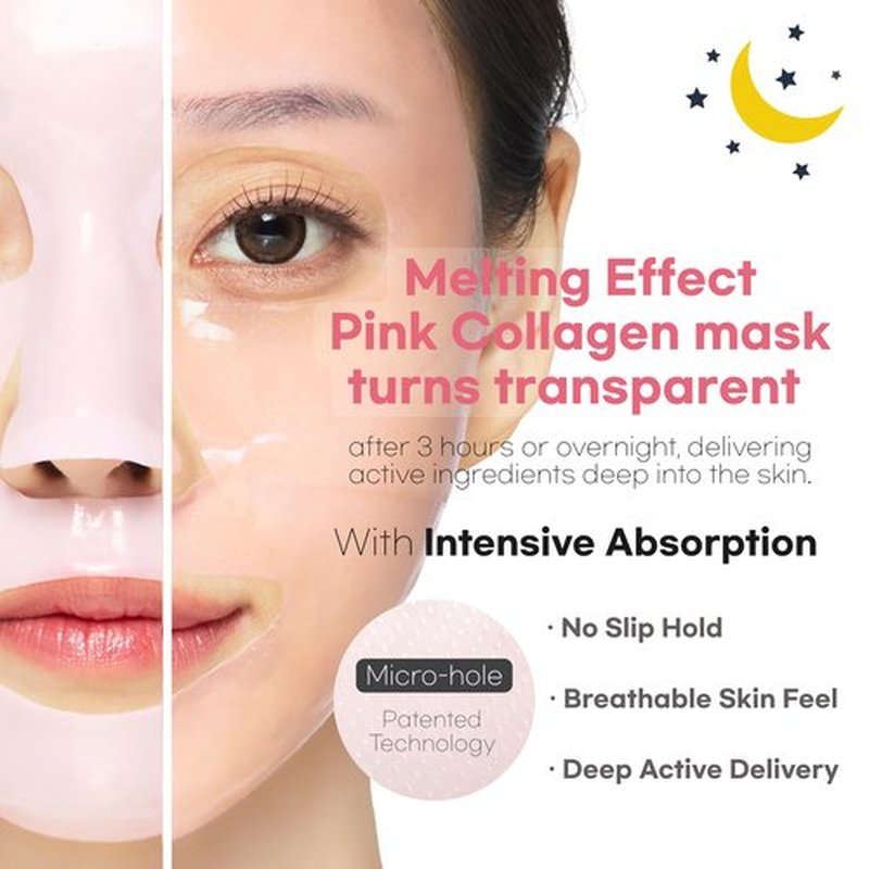 aurtier Deep Collagen Overnight Mask for Glass Skin, Hydrating Mask, Dewy Plump, Firming, Pore minimizer for face, Wrinkle Care, Moisturizer Korean Skin Care 4ea