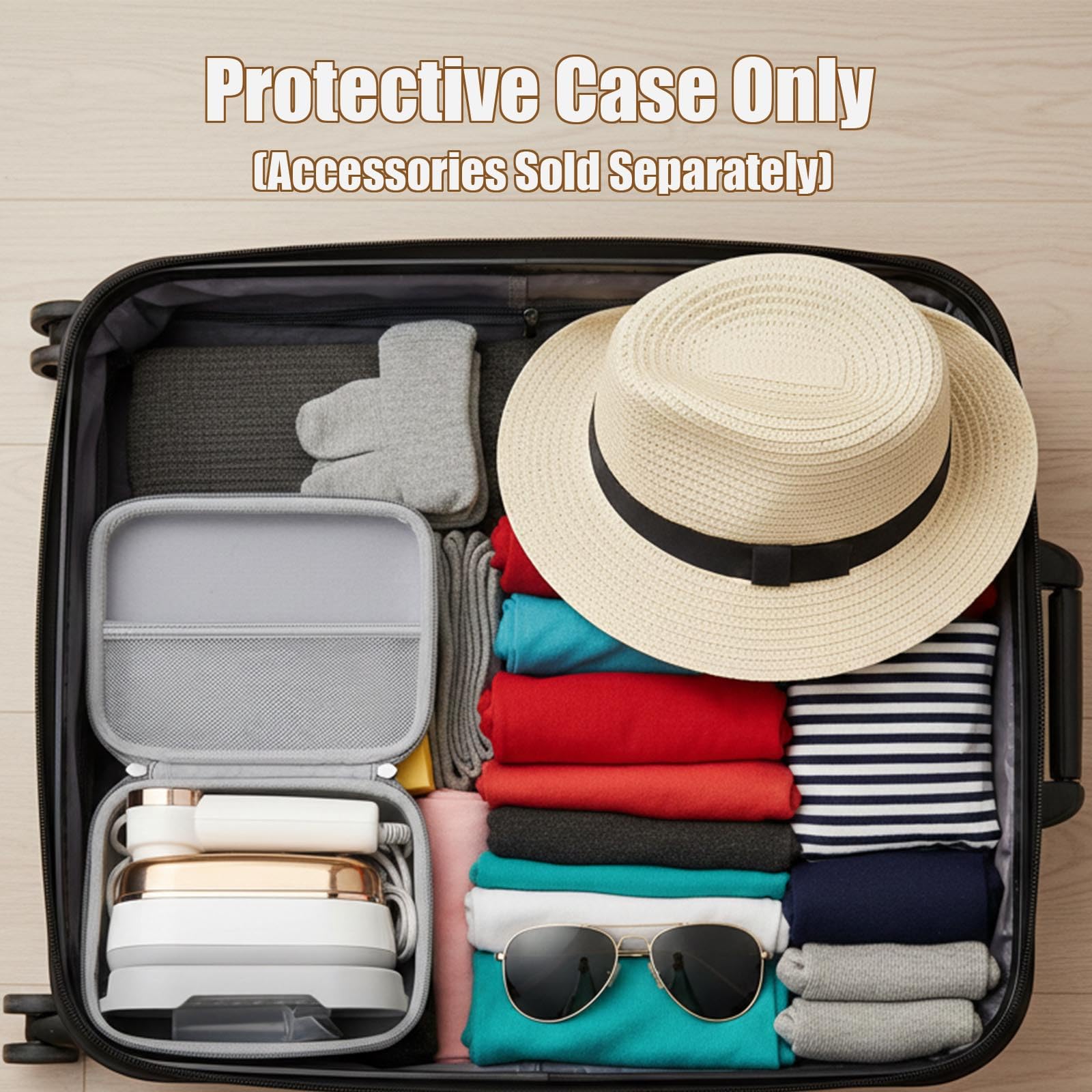 worfty Steamer Case for NIASSO/Quuejenl/NAMMARO Portable Travel Steamer - Hard Protective Travel Carrying Storage Bag (Case Only) (Black)