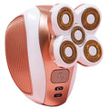 RoseSkinCo 4D Women's Electric Shaver, Quickly & Painlessly Removes Body Hair, 5 Floating Heads, Built-in Pop-Up Trimmer, Waterproof, Cordless & Rechargeable, Ideal for Legs, Arms, Underarms & Bikini