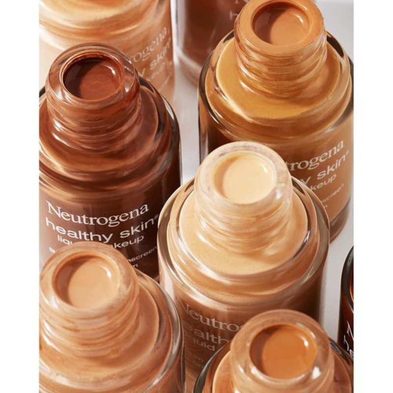 Neutrogena Healthy Skin Liquid Foundation - Lightweight Medium Coverage with SPF 20 | Natural Ivory 20, 1 fl. oz