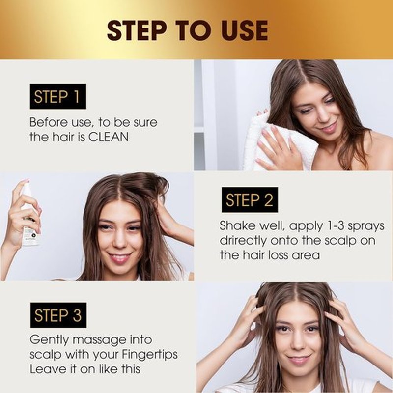 Herb Hair Growth Oil Spray - Strengthening Serum for Dry Scalp & Thinning Hair Regrowth