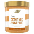 Dove Sugar Body Scrub - Coconut & Lychee Exfoliator for Hydrated Skin | 15 oz