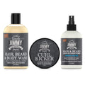 Uncle Jimmy Clean, Condition & Style Regimen for Fine & Medium Hair – 3-Step Hair Care System with Shampoo, Conditioner & Styling Cream – Lightweight Moisture & Hold for Men’s Natural Hair & Waves