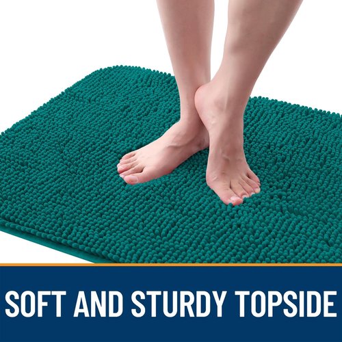 OLANLY Dog Door Mat - Absorbent Non-Slip Washable Doormat for Muddy Paws | 40x24, Lake Blue