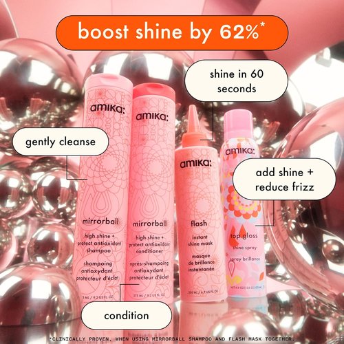 Amika Top Gloss Shine Spray - Achieve Brilliant Shine & Smoothness | 4 oz