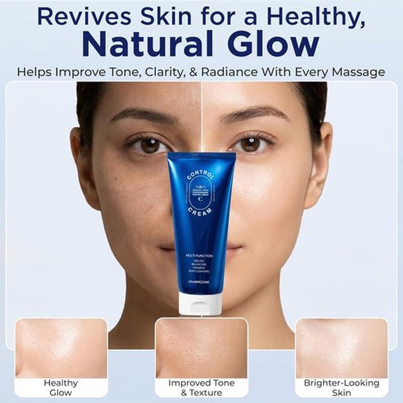 CHARMZONE Control Cream - Exfoliating Face & Body Massage Cream for Sebum & Dead Skin Removal | Hydrating Moisturizer (150ml)