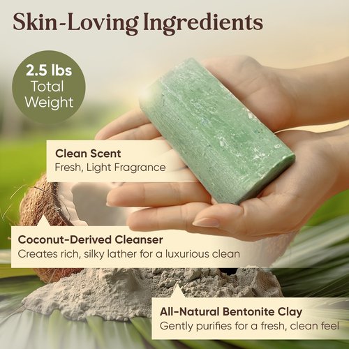 Amish Farms Soap Value Pack– 8 Easy-to-Grip Hydrating Bars (5 oz Each, 2.5 lb) | Cold-Process, USA Made for Sensitive Skin, Face, Hair & Body | Gentle Clean Scent Original Recipe – Tin Tub Collection
