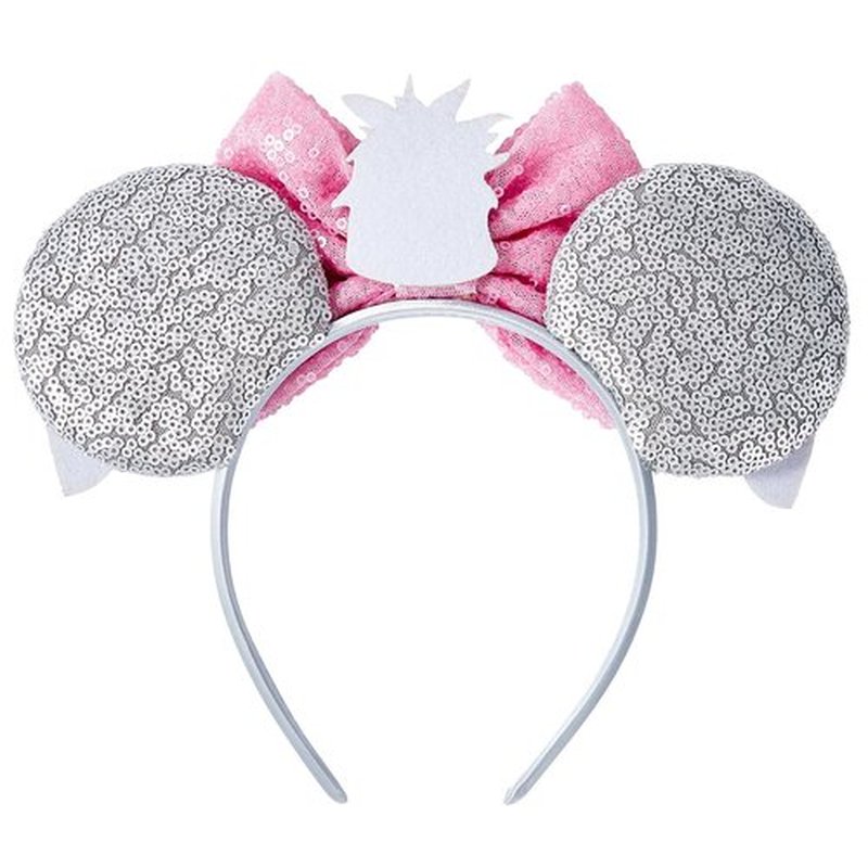 Opzzqz Mouse Ear Headbands for Women Giltter Bow Headband for Girls Birthday Party Decorations