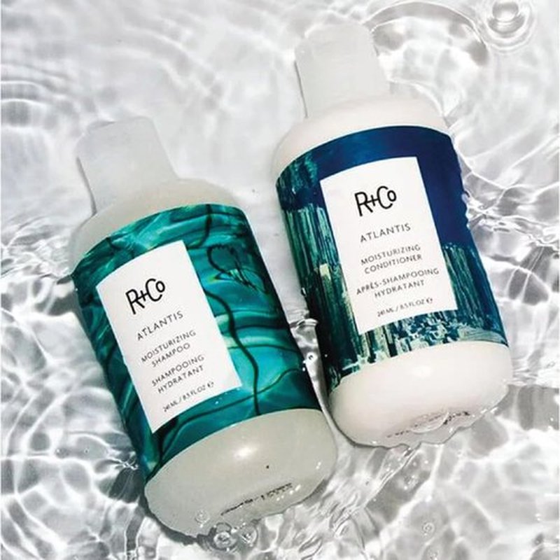 R+Co Atlantis B5 Shampoo & Conditioner Travel Set - Deep Hydration & Repair for Dry Hair | Vegan & Cruelty-Free | 2oz (Pack of 2)