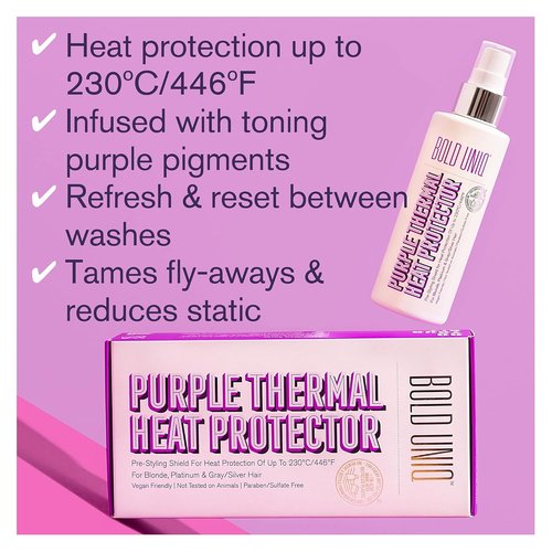Regine Switzerland Heat Protectant Spray - Thermal Shield for Blonde & Gray Hair | Minimizes Brassiness & Damage