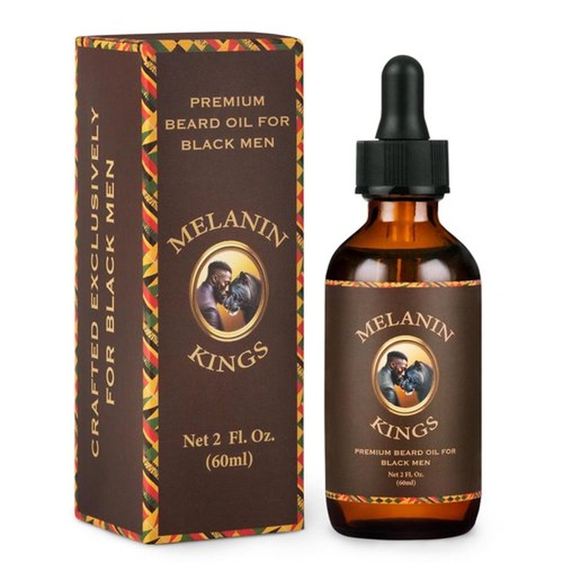 Melanin Kings Beard Oil for Black Men - 100% Natural Formula with Ancient African Ingredients - 2fl. Oz. - Kenyan Sandalwood Scent