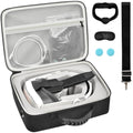 PAIYULE Carrying Case for Meta for Quest 3/ 3s, for Oculus Quest 2 Virtual Reality Headset/Touch Controllers/Elite Strap VR2 Accessories with Silicone Face Cover, Lens Protector-Grey(No Device)