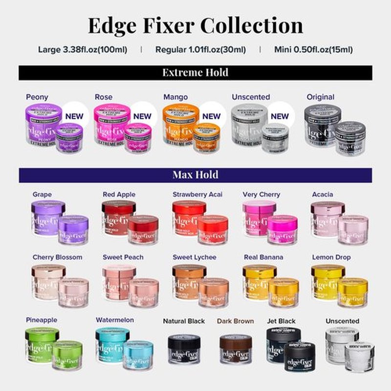 Red by Kiss Edge Fixer 24 Hour Maximum Hold Edge Wax No Flaking Biotin B7 Infused Hair Gel
