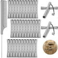 WILLBOND Cold Wave Rods - 36-Piece Hair Perm Rods with Steel Rat Tail Comb for Styling