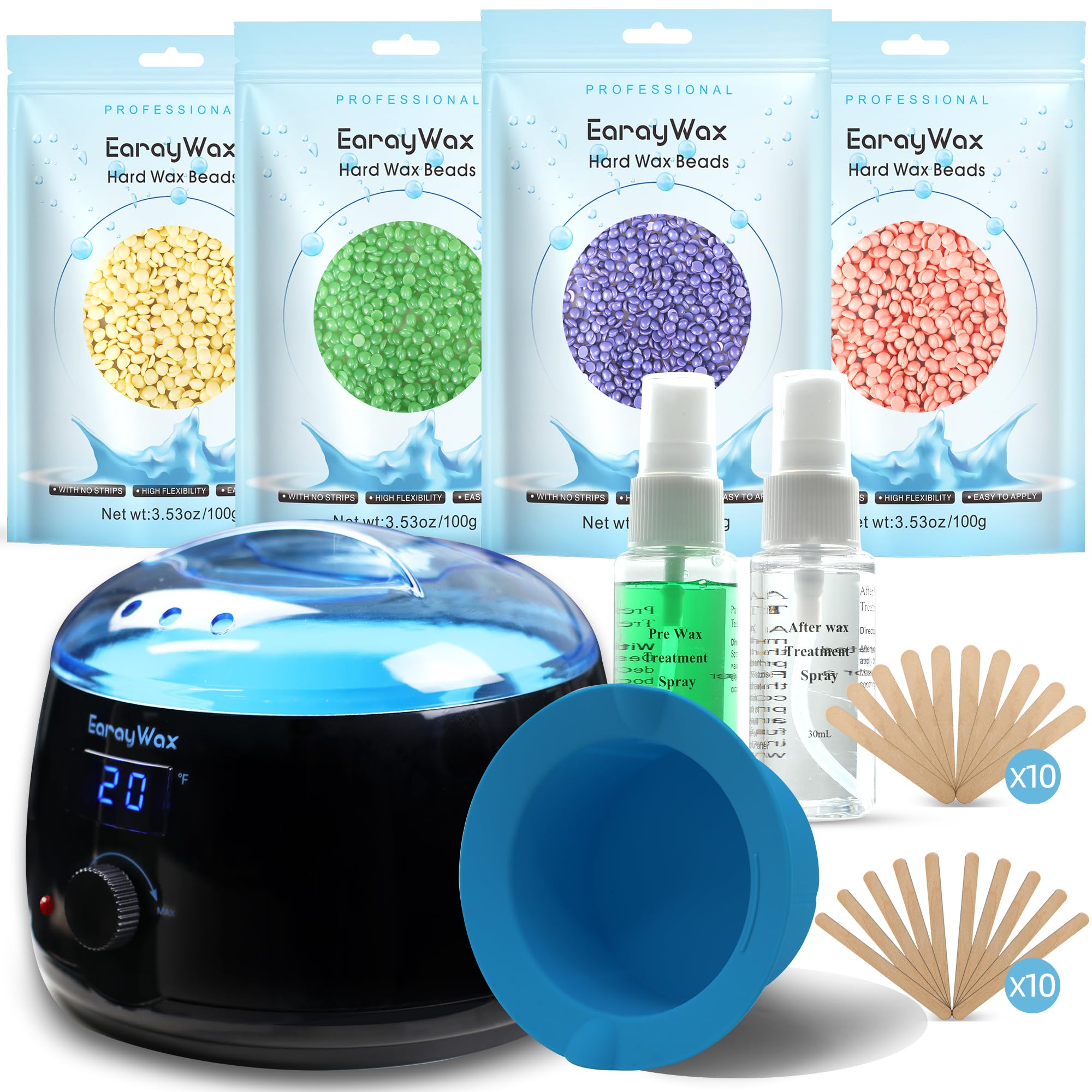 Digital Wax Warmer Machine for Hair Removal, Professional Wax Heater for Women and Men Body Waxing at Home
