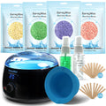EarayWax Waxing Kit for Women Men, Wax Warmer Hair Removal at Home with Hard Wax Beads & Silicone Pot, Suitable for Sensitive Skin Brazilian Bikini, Facial, Underarms, Legs, Full body