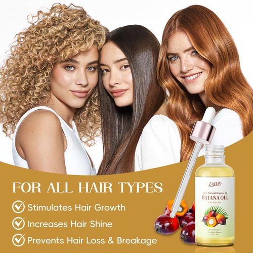 LABJD Batana Oil for Hair Growth, Natural Hair Growth Oil & Hair Care Solution for Stronger, Thicker Hair - Stimulates Regrowth, Nourishes & Repairs Damage, 2 Pack