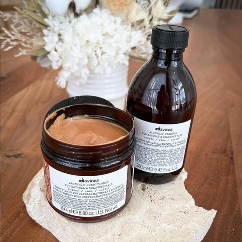 Davines Alchemic Conditioner - Copper Color Enhancer | 8.81 oz for Vibrant Hair