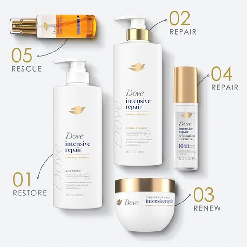 Dove Intensive Repair Amino Serum - Bio-Protein Care Technology for Damaged Hair | 3.3 oz