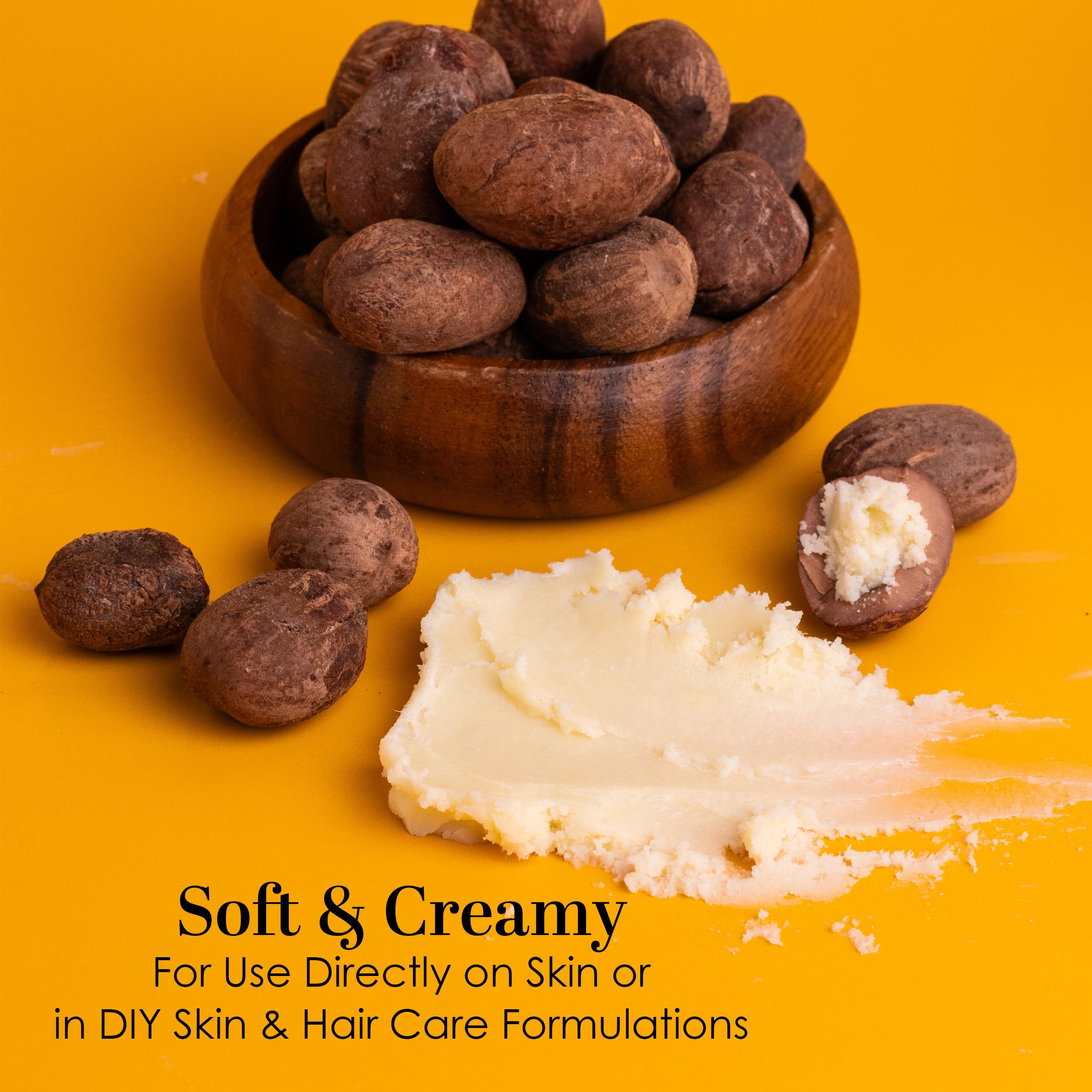Raw Shea Butter – 100% Pure Unrefined African Shea Butter | Deep Moisturizer for Dry Skin, Hair and Scalp | DIY Body Butter, Lip Balm and Soap Base | Natural Earthy Aroma (1 lb Block)