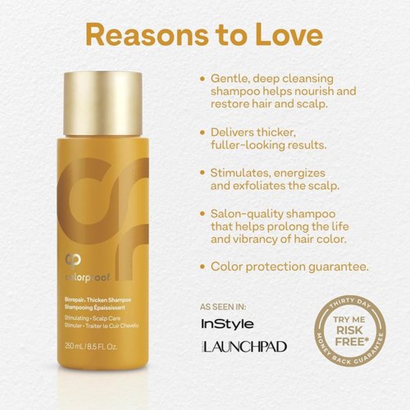 Colorproof Biorepair Thicken Shampoo - Nourishes Thinning Color-Treated Hair | Sulfate-Free & Vegan