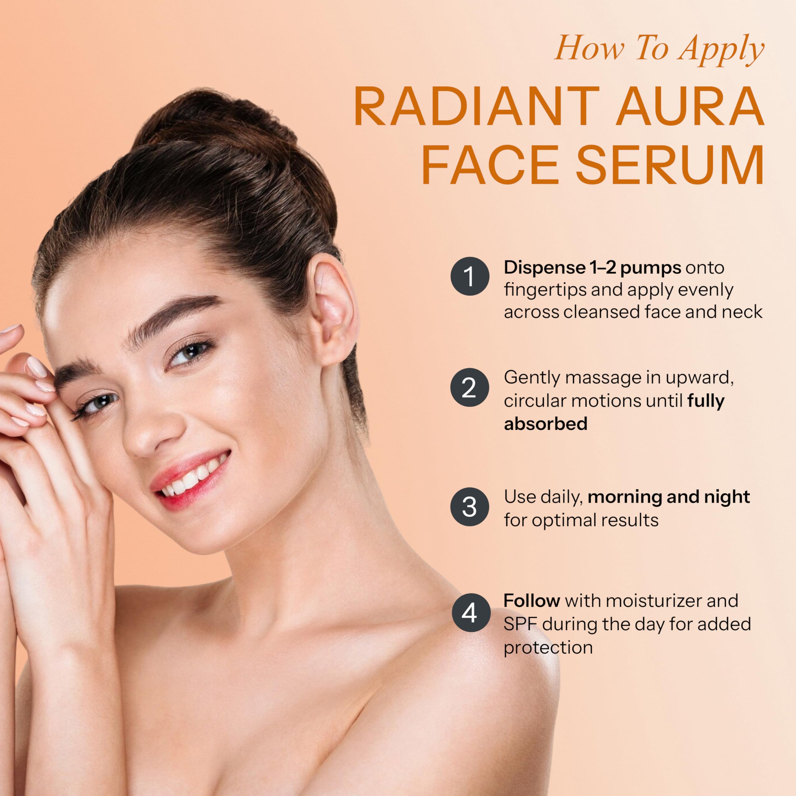 Radiant Aura Vitamin E & C Serum For Face – Dermatologist Tested, Anti Aging, Korean Skin Care – Revives Tired Skin, Smooths Fine Lines, Lightweight Hydration – Vegan, Clean Beauty – Pack of 2