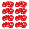 Casoty 8 Pcs Red Spa Headbands, Microfiber Headband, Soft Coral Fleece Headbands for Makeup, Bow Hair Band for Face Washing Shower Skin Care Yoga
