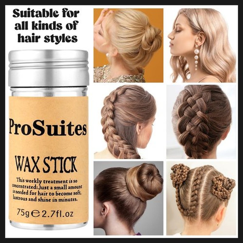 Slick Back Hair Brush with 1000pcs Hair Rubber Bands,Hair Wax Stick,Elastic Hair Ties,Rat Tail Comb for Women, Men and All,Curly Hair,Straight Hair