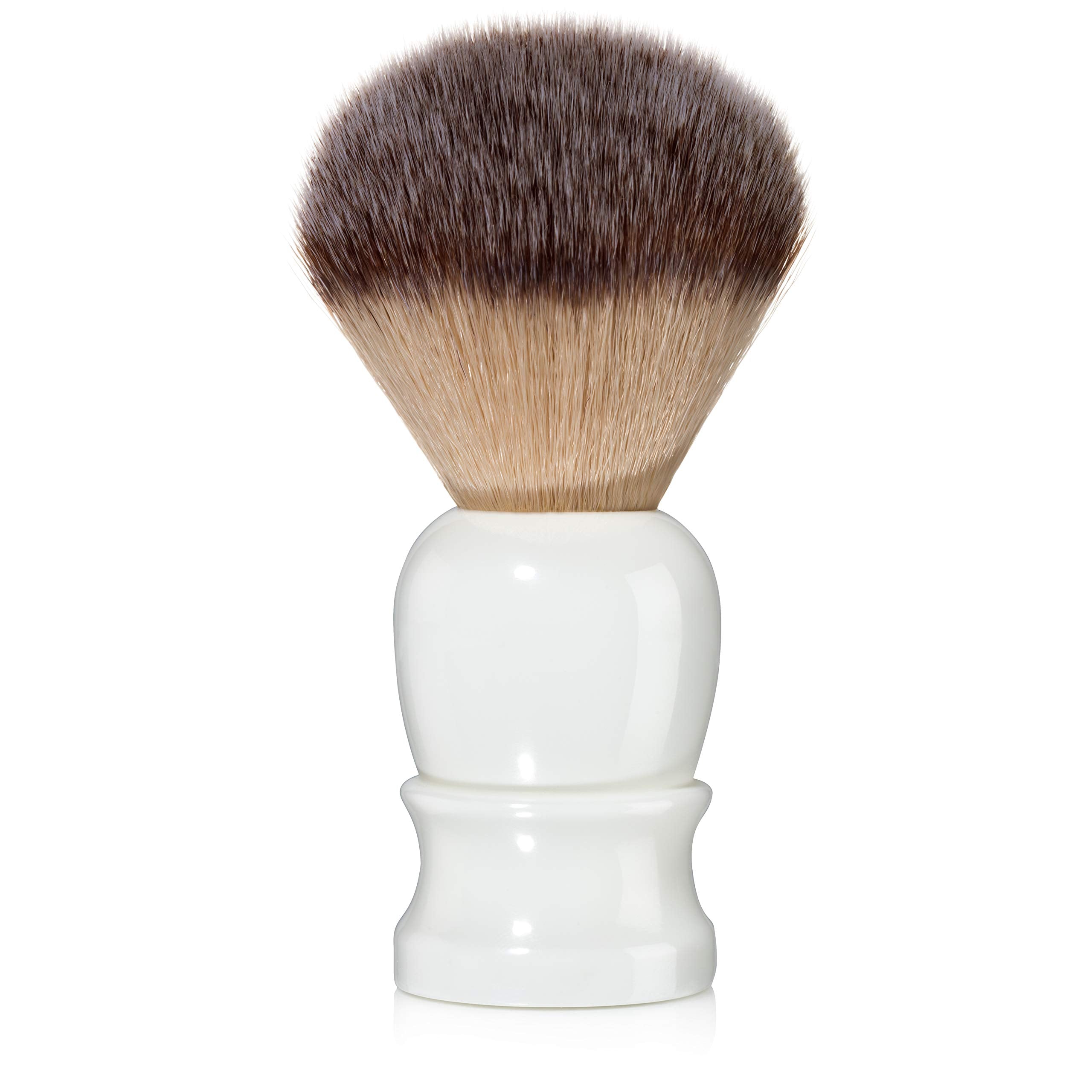 Mr. Fine Shaving Brush, Outperforms Badger Hair, Ultra-Soft Synthetic Angel Hair Bristles for Men's Wet Shaving, Builds Rich Lather, Comfortable Handle, Black