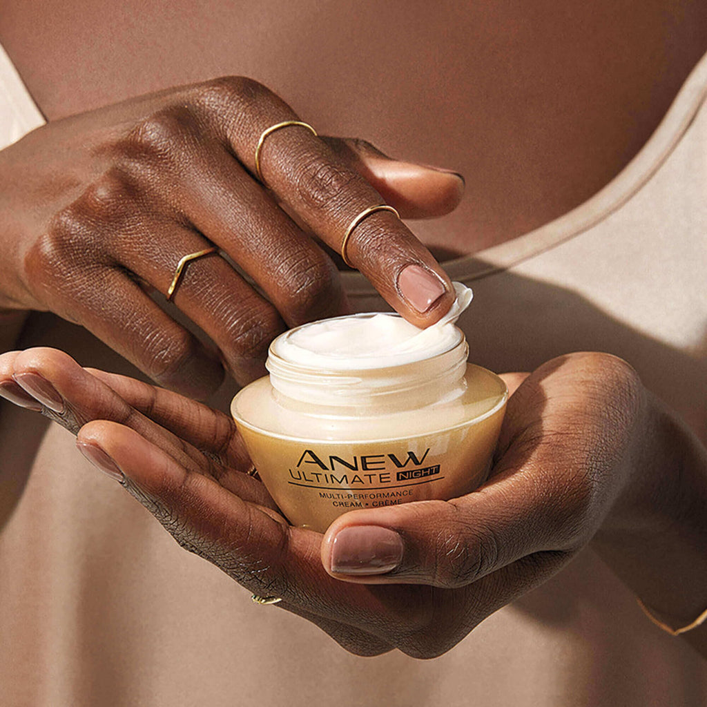 AVON Anew Ultimate Multi-Performance Night Cream for Women – Anti-Aging Facial Moisturizer with Celluvive Complex – Firming Wrinkle Cream for Face, Jawline & Neck, 1.7 oz
