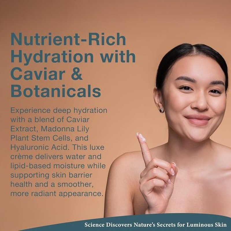 Lira Clinical BIO Caviar Crème - Hydrating Facial Moisturizer with Peptides & Vitamin C - 1 oz Travel Size