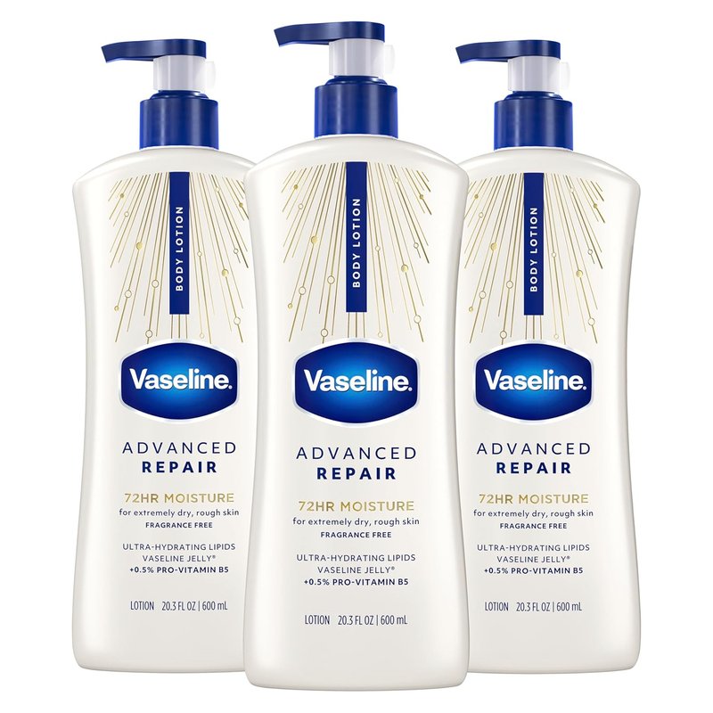 Vaseline Intensive Care Body Lotion - Ultra-Hydrating Advanced Repair for Extremely Dry Skin | 20.3 oz, Pack of 3
