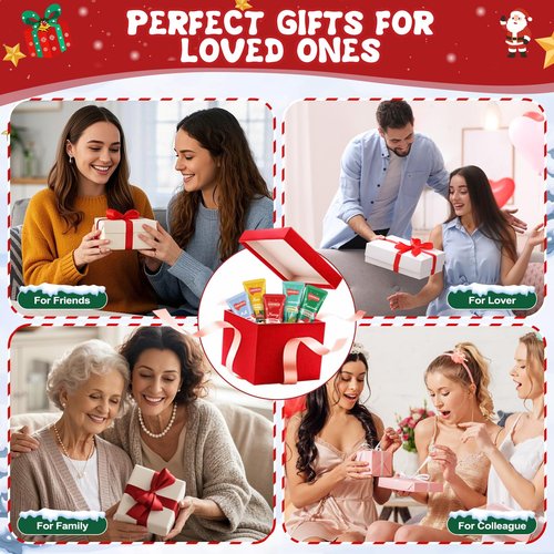 50 Pack Christmas Hand Cream Gifts Set, Bulk Hand Lotion for Party Favors, Moisturizing Mini Hand Lotion , Travel Size Hand Cream for Dry Skin, Ideal Christmas Gifts for Women, Coworkers, Teachers