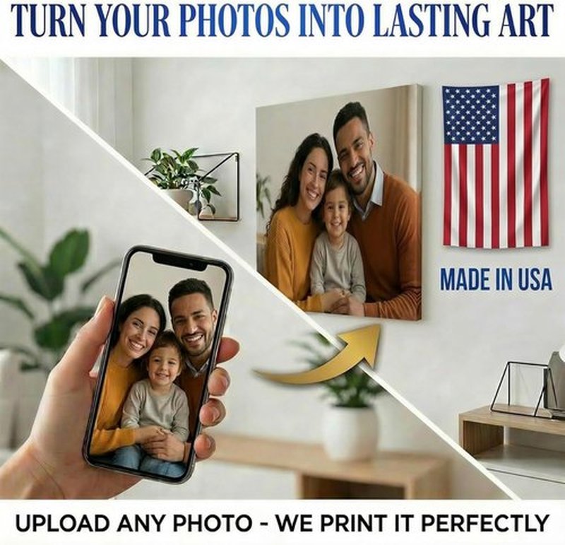 IUI Custom Canvas Prints - Personalized Photo Wall Art | Stunning Framed Decor for Home, Gifts & Keepsakes (24"L × 32"W)
