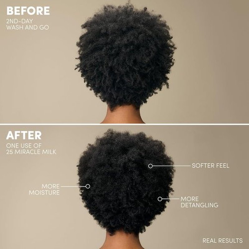 Mizani 25 Benefit Miracle Milk - Leave-In Conditioner for Curly Hair | Coconut Oil, Anti-Frizz, Paraben-Free
