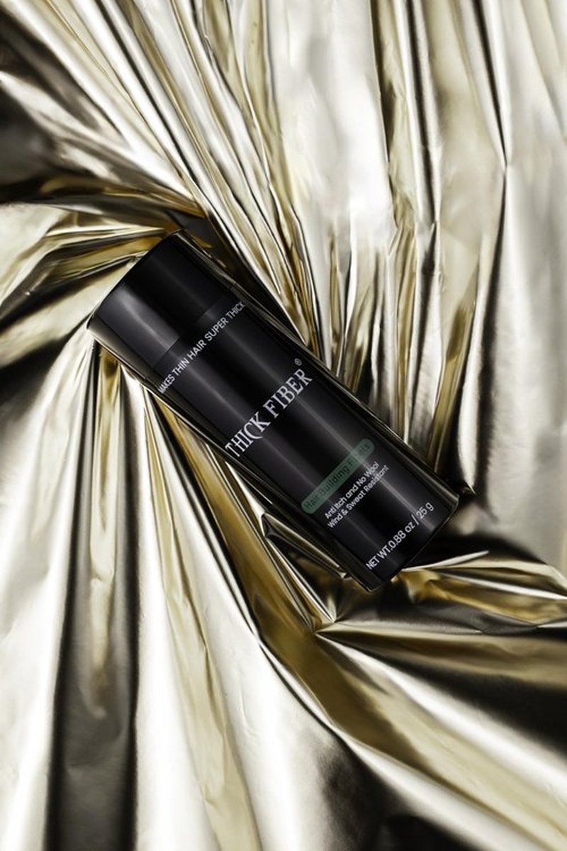 THICK FIBER Hair Fibers for Thinning Hair & Bald spots (DARK BROWN) - 25g Bottle - Conceals Hair Loss in Seconds - Hair Powder for Women & Men