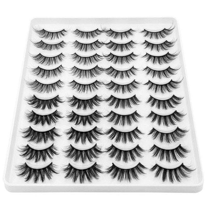 DYSILK Lashes Wispy Mink Eyelashes - Mink Lashes Fluffy 20 Pairs Lashes 6D 4 Styles Mixed Faux False Eyelashes Fake Eyelashes Natural Look Strip Lashes| 13mm-20mm