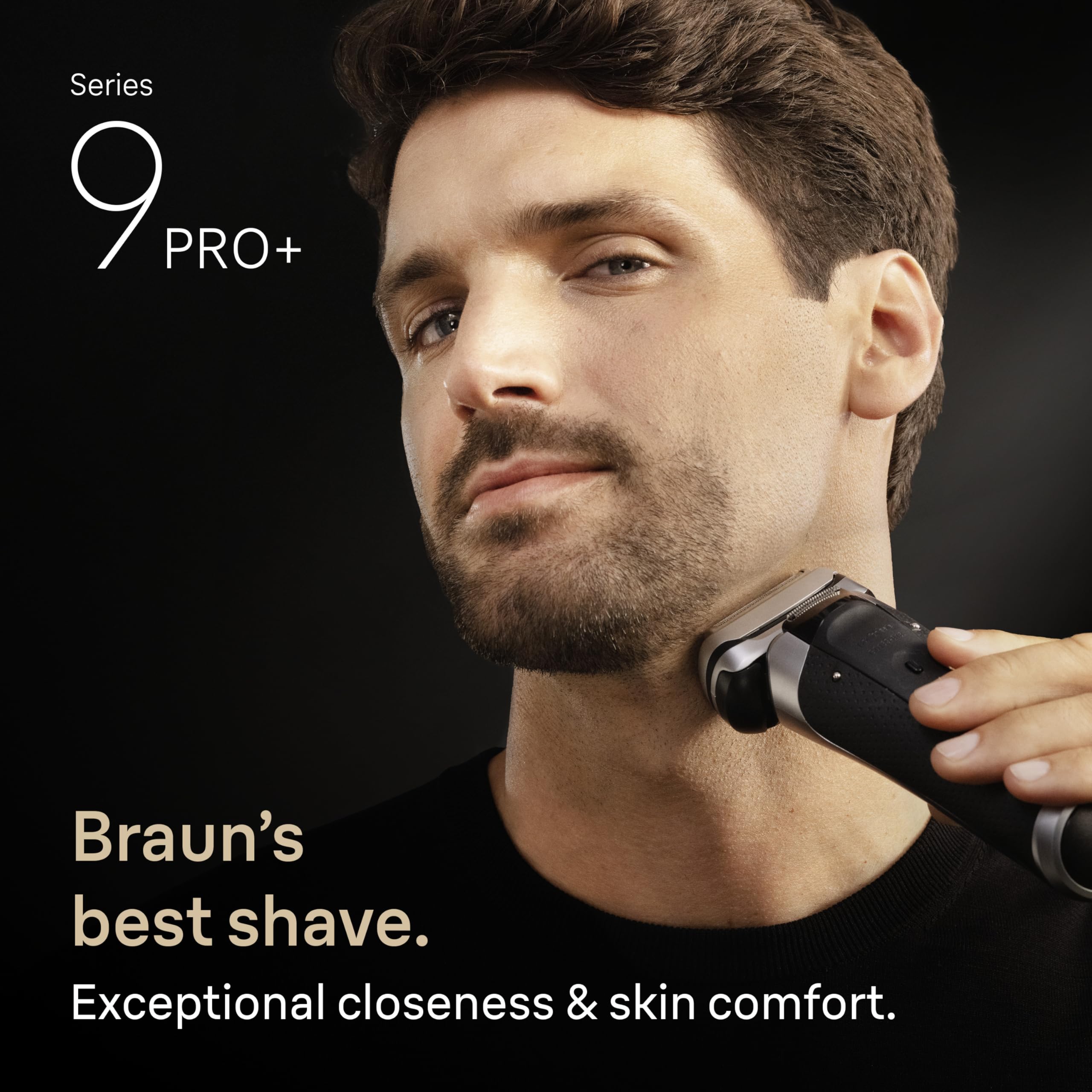 Braun Series 9 PRO+ Electric Shaver for Men, Wet & Dry Foil Razor, 6-in-1 SmartCare Clean & Charge Center, Built-in Precision ProTrimmer, Travel Case, Silver 9667cc