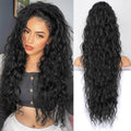 KooKaStyle Ponytail Extension 30 Inch Drawstring Pony Tails Hair Extensions for Women Long Curly Ponytail Synthetic Hairpieces for Daily Use（Black-1B）